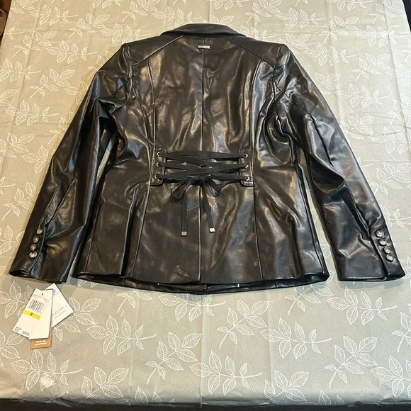 Ladies Sanctuary Vegan Leather Coat. - Picture 5 of 8